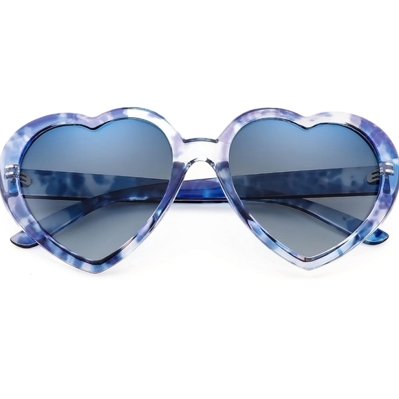 Accessories - New! 2 pairs sunglasses red and blue frame love heart summer spring women's